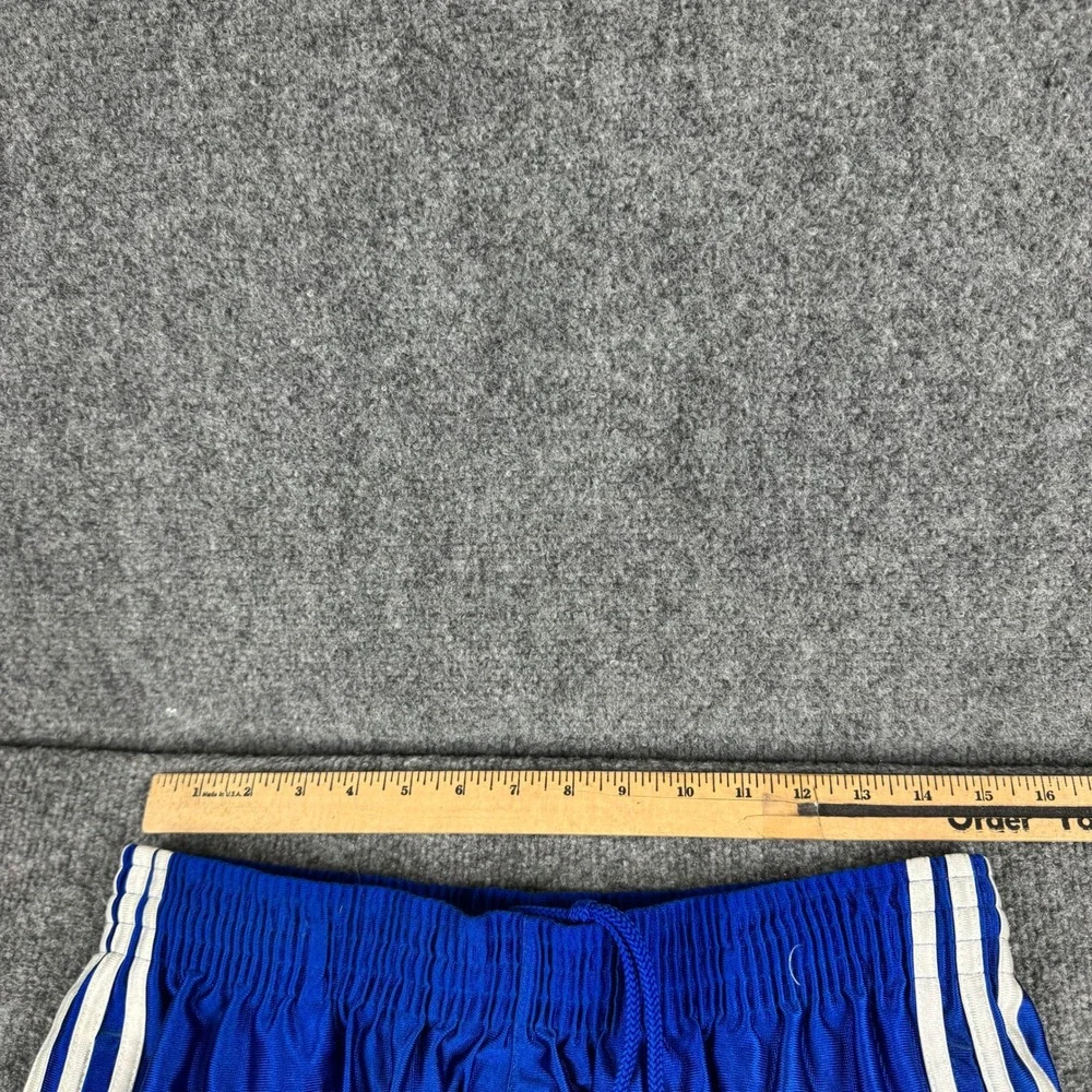 Adidas Athletic Shorts Mens Size Large Blue 3-Stripe Elastic Waist Sporty Gym